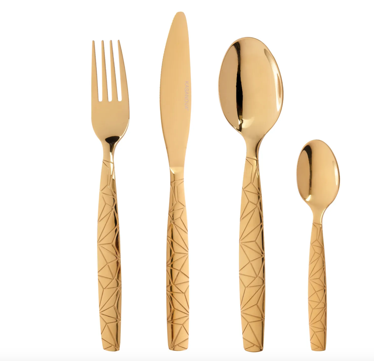 Set 24 posate oro in acciaio inox  Set 24 posate oro in acciaio inox